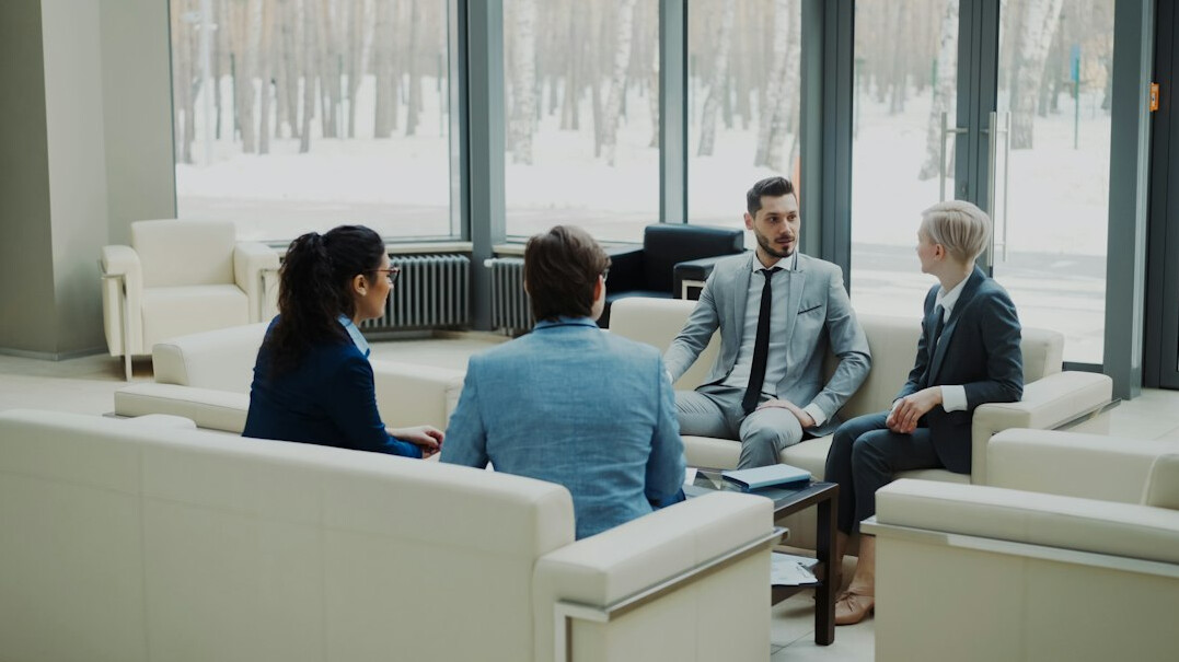 professional team in modern office
