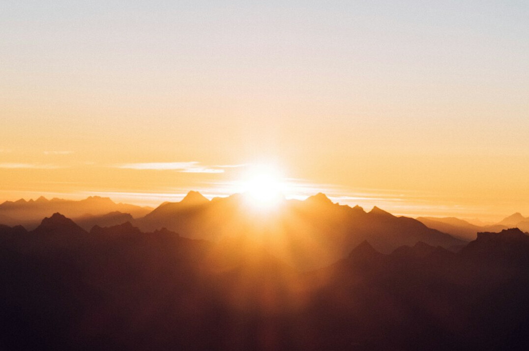 sunrise over mountains